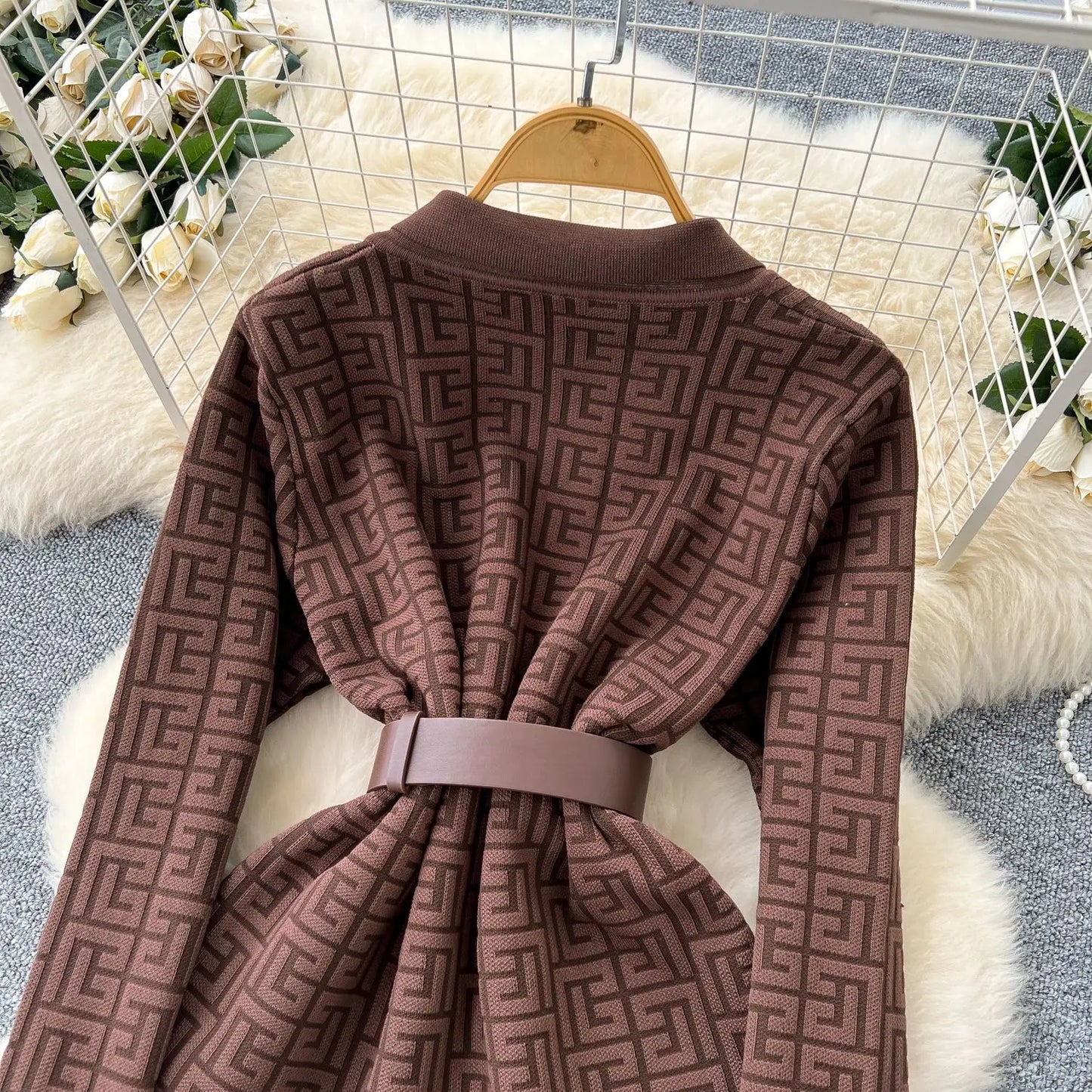 Pant Set Women Two Piece Sets Turn Down Collar Full Sleeve Tops Wide Leg Long Pants High Elastic Waist Y2k Streetwear Elegant
