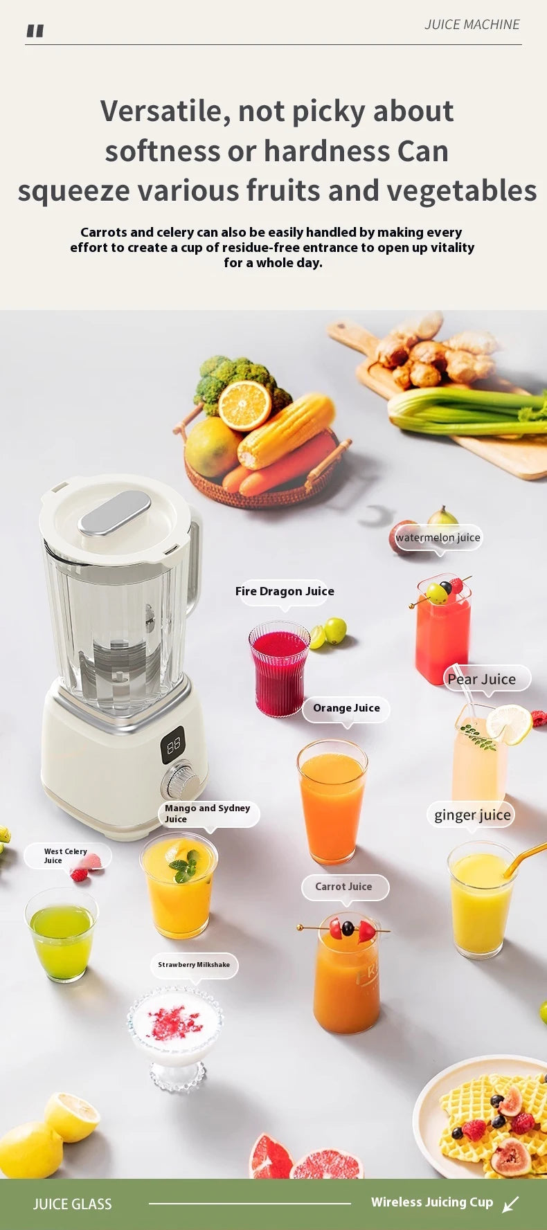 Portable Juicer Blender 600ml Electric Fruit Juicer USB Charging Lemon Orange Fruit Juicing Cup Smoothie Blender Machine
