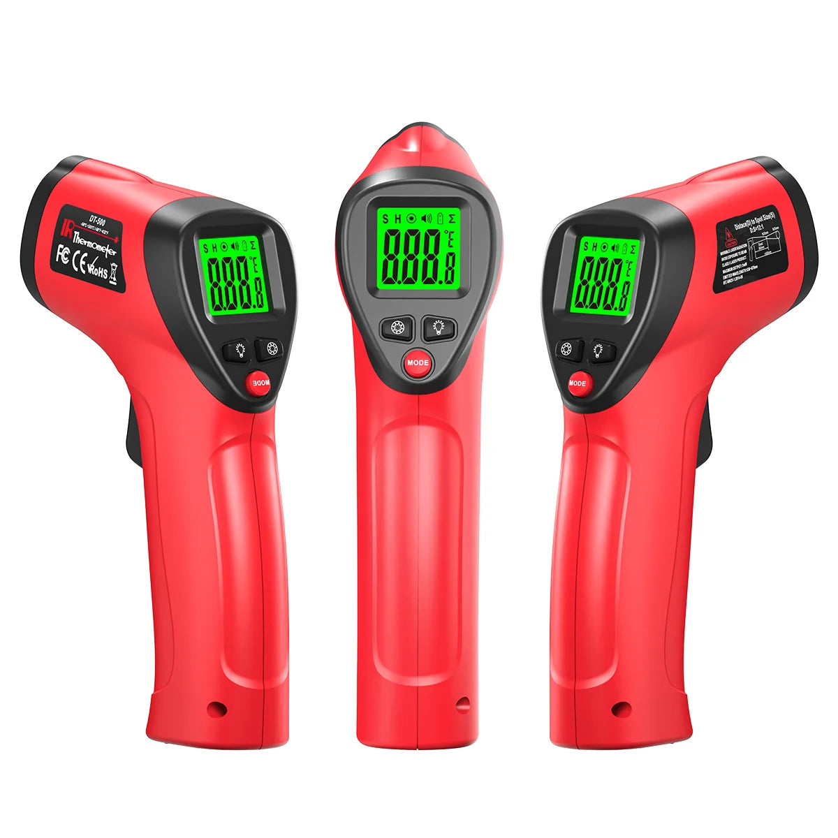 Digital Infrared Thermometer -58℉-932 ℉ Household Thermometer Emissivity Adjustable Non-contact Laser Temperature Gun for Home