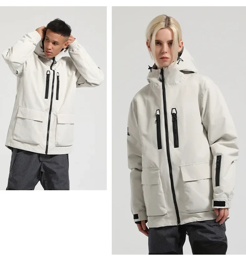 Winter New Skiing Jackets Thickened Warm Winter Clothes Outdoor Sport Waterproof Jackets Loose Couple Snow Coats Snowboard Tops