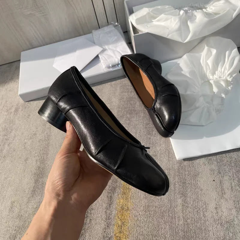 2026 New Women Pumps Fashion Split Toe Shoes Woman Luxury Brand Design Women Caucal Shoes Ins Style Elegant High Heels Female