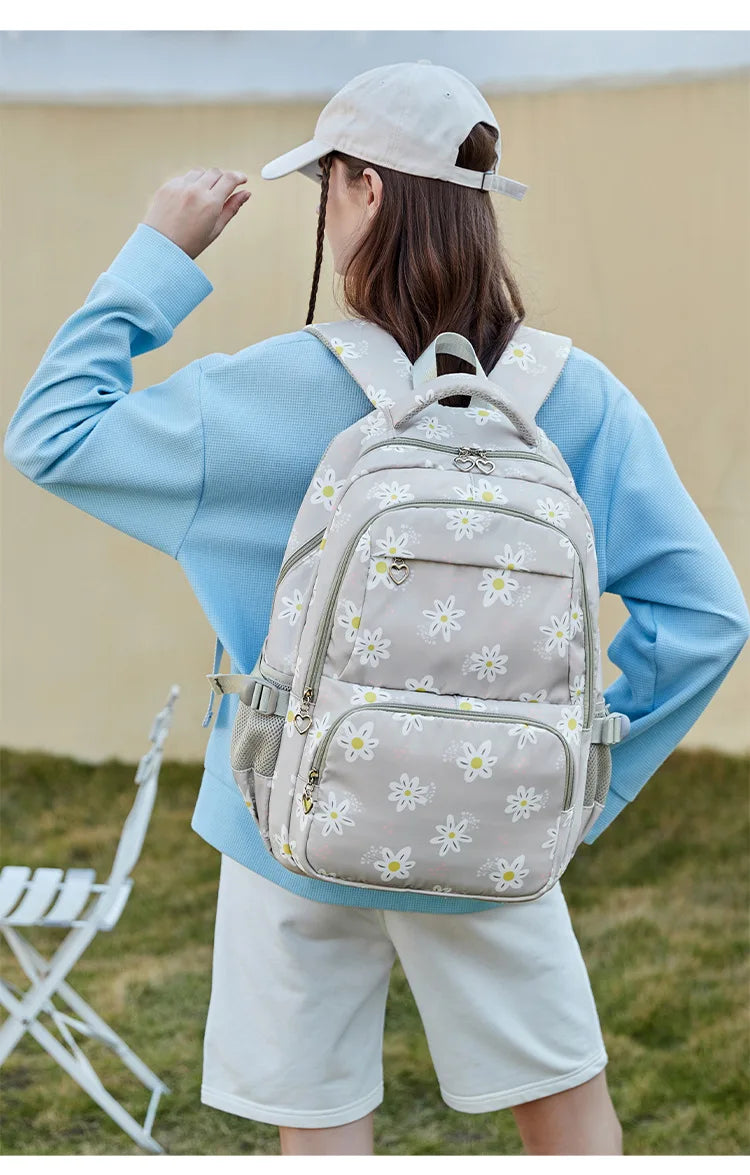 3 Pcs Set Children's Backpacks Cute Student School Bag for Teenage Girls Waterproof School bags With Lunch bag Pencil Case