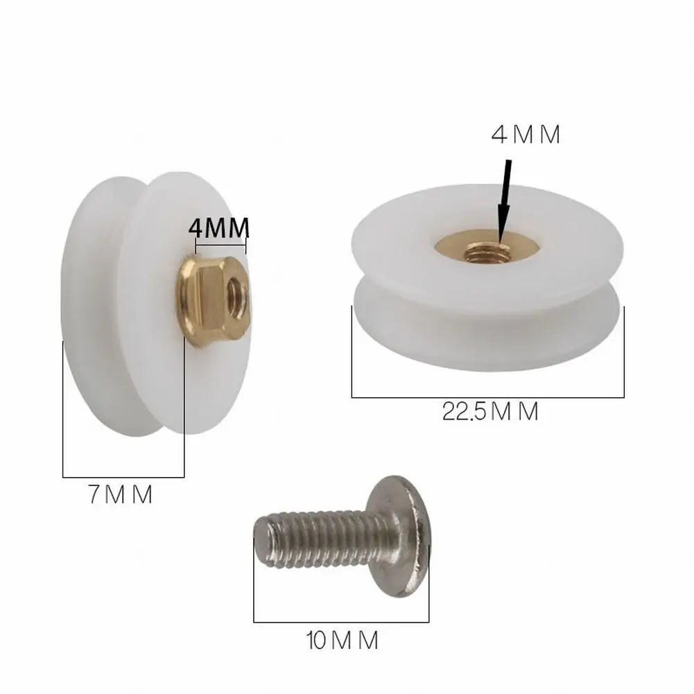 Shower Door Rollers Grooved Quality Replacement Accessories Anti-Rust Baths Parts Diameter Runners Shower Part