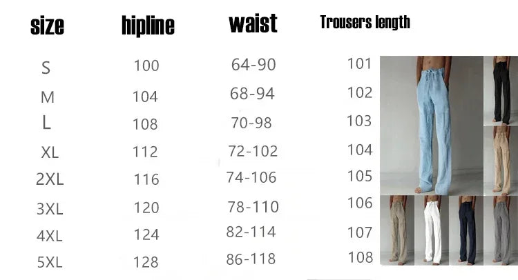 ropa hombre baggy pants Men's Cotton Linen Casual Pants Breathable Trousers Fitness Streetwear Clothing Jogging Autumn Summer
