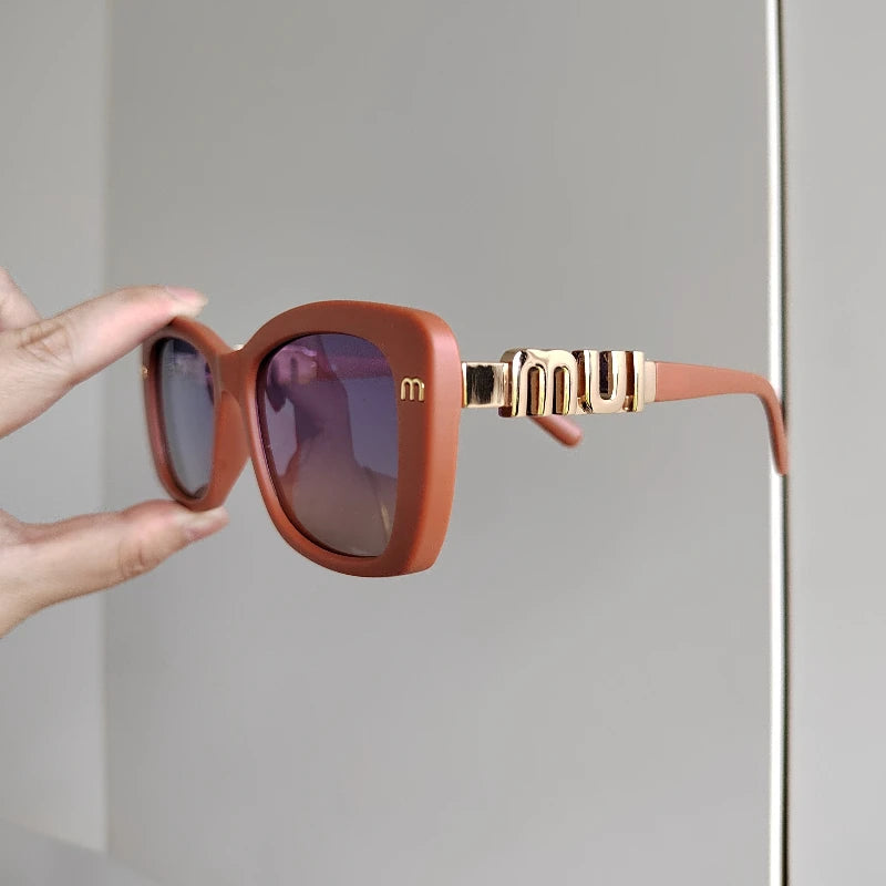 Ins Big Square Polarized Sunglasses 2025 New Fashion Women Men High-end Letters Sun Glasses Ladies Trendy Gafas De Sol UV400