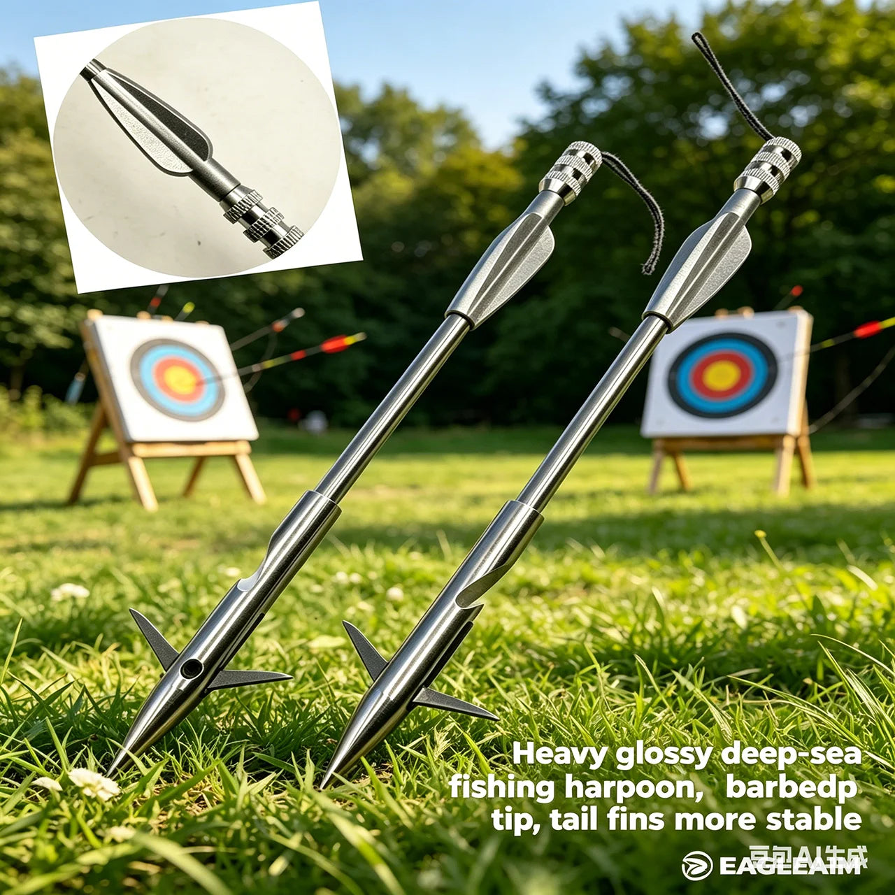 Front Facing Flying Shark Fishing Darts Slingshot Arrows-5 Pack Slingshot Fishing Reel Darts Silver Deep Water Shooting Fish Dar