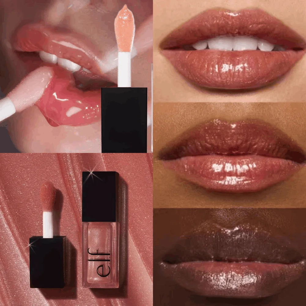 Elf Divine Wine Shiny Lip Glaze Crystal Glossy Finish Long-Lasting Lip Color Cosmetic Beauty Product