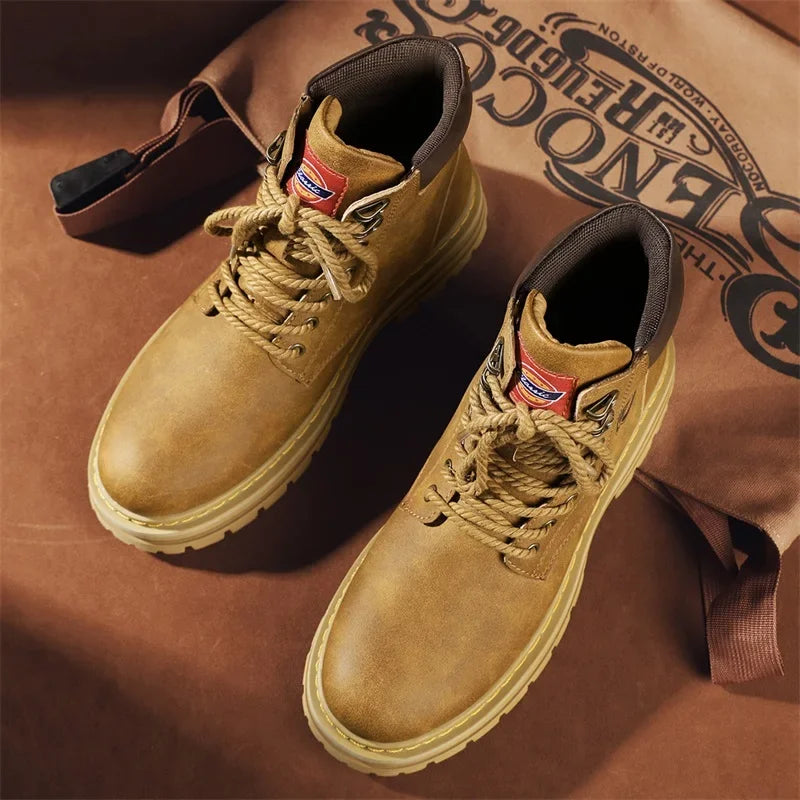 Genuine Leather Boots for Men Shoes Men's Shoe Luxury Shoes High Quality Casual Sneakers Taco Ankle Boots Dress Booty Man Mens