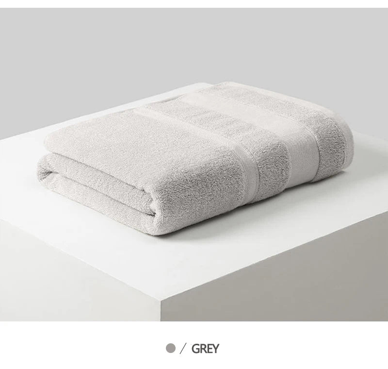 Battilo Cotton Bath Towel Soft Absorbent Face Hand Towels Luxury Hotel Spa Bathroom Towel Solid Beach Towel 2Pcs Bath Towel Set