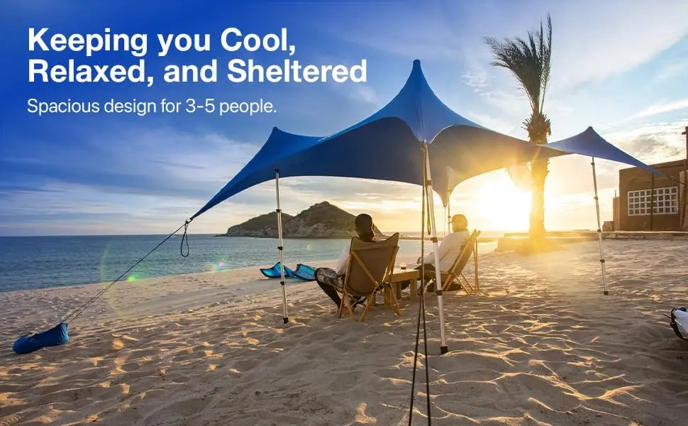 Camping Tent Windproof Pop Up Awning Outdoor Beach Sun Shade UV Ultralight Beach Canopy Tents for Camping Fishing Picnics