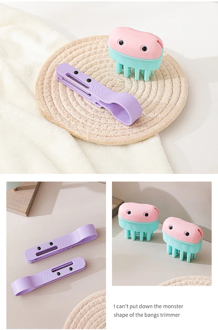 Hair Bangs Cutting Trimmer Razor Blade Comb Home Hairdresser Makeup Tools For Thinning Bangs Long Beauty Hair Cut Accessories