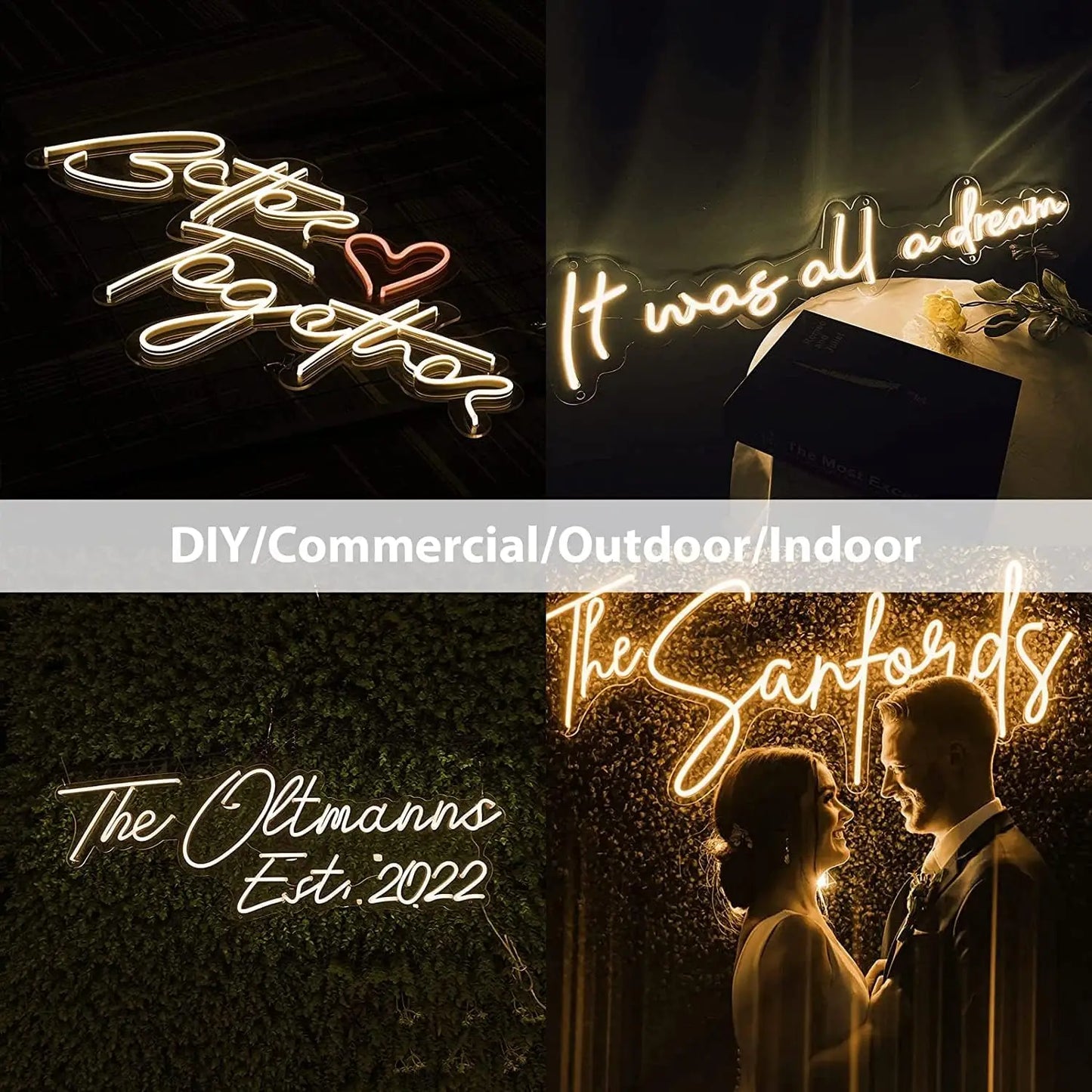 LED Neon Lights,  12V 5M Flexible，Neon Rope Light,  Waterproof Flex DIY Cuttable LED Light Strip for Indoor Outdoor Decoration