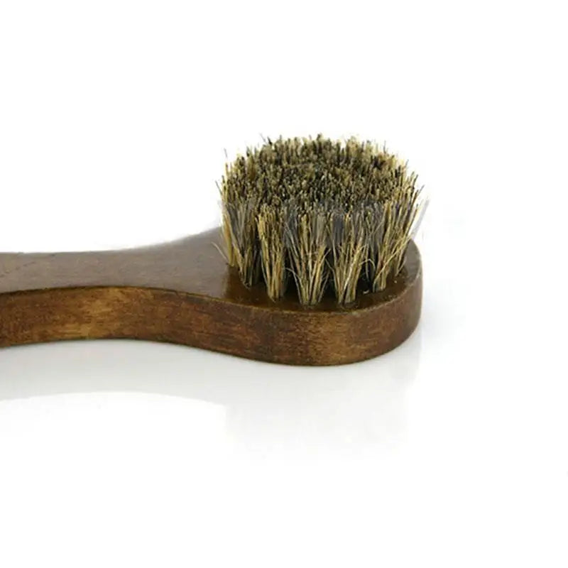 Long-handled Horse Hair Shoe Brush Soft  Leather Cleaning Brush  Round Head Shoe Cleaner Household Cleaning Brush Shoes Cleaners