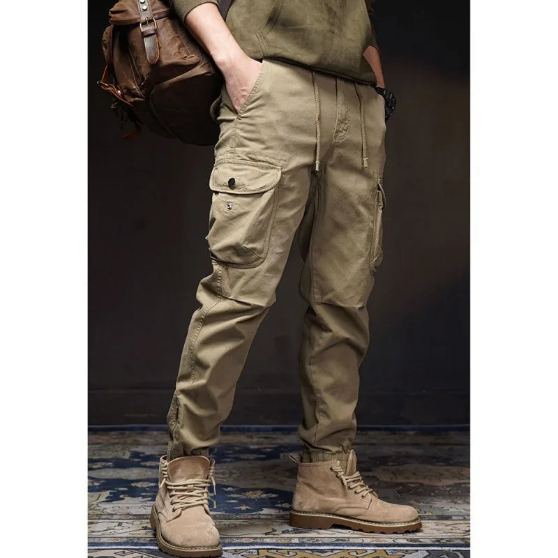 Spring and Autumn Small-footed Work Pants Men's Casual New Outdoor Trendy Brand European American Outdoor Function
