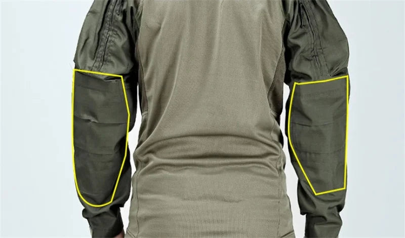 Tactical Pants Workwear Pants Mens Camo Military Wear-resistant Outdoor Trip Hiking Shirts Training Hunting Clothes Multi Pocket
