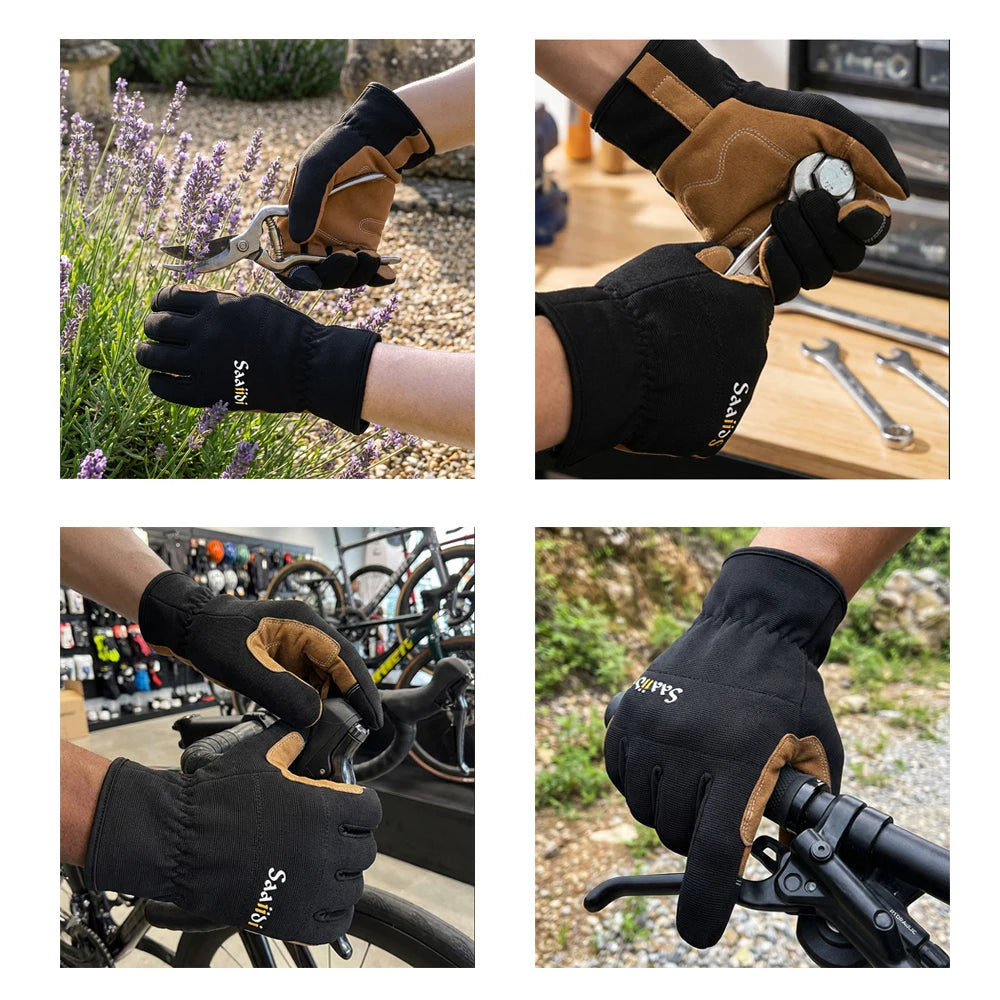Gardening Work Gloves Unisex Anti-Slip Durable Touchscreen Protective for Men and Women Hiking Cycling Camping Outdoor Sports
