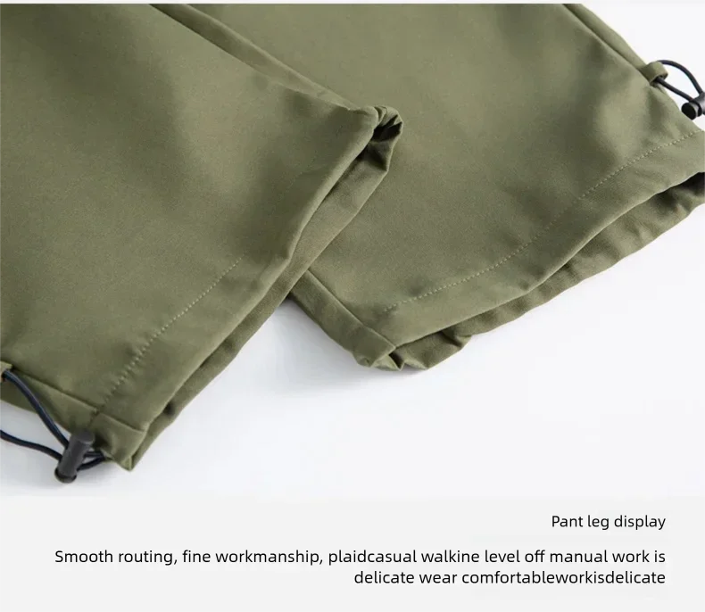 Men's high-end pants, trendy and versatile, cool and stylish teenage down pants, American straight-leg casual workwear pants