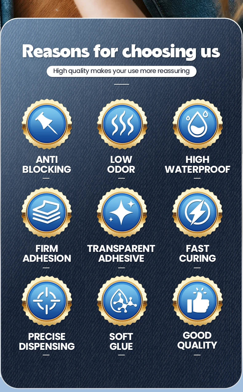Epoxy resin super strong adhesive, fabric adhesive has strong plasticity, colorless, transparent, odorless, and washable