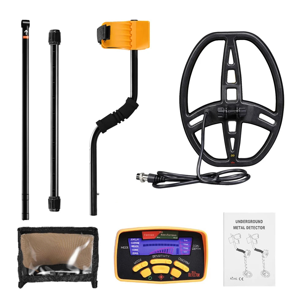 MD-6350 High-sensitivity Metal Detector, a professional treasure hunt detection device for gold Prospectors (Battery-free)