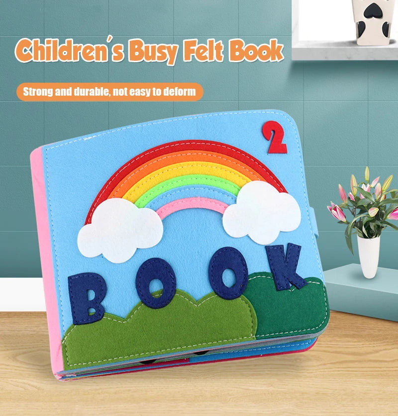 Baby Felt Quiet Books Busy Board Toddler Basic Life Skill Early Learning Education Toys Montessori Story Cloth Book For Boy Girl