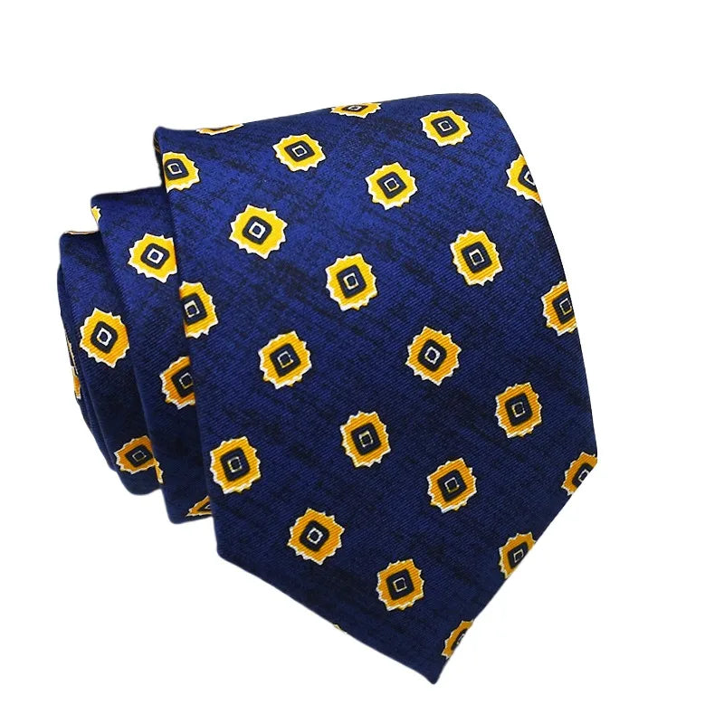 Super Soft Imitation Silk Ties Men's Fashion 8cm Necktie For Men Wedding Business Meeting Gravata Colorful Novelty Printing Tie