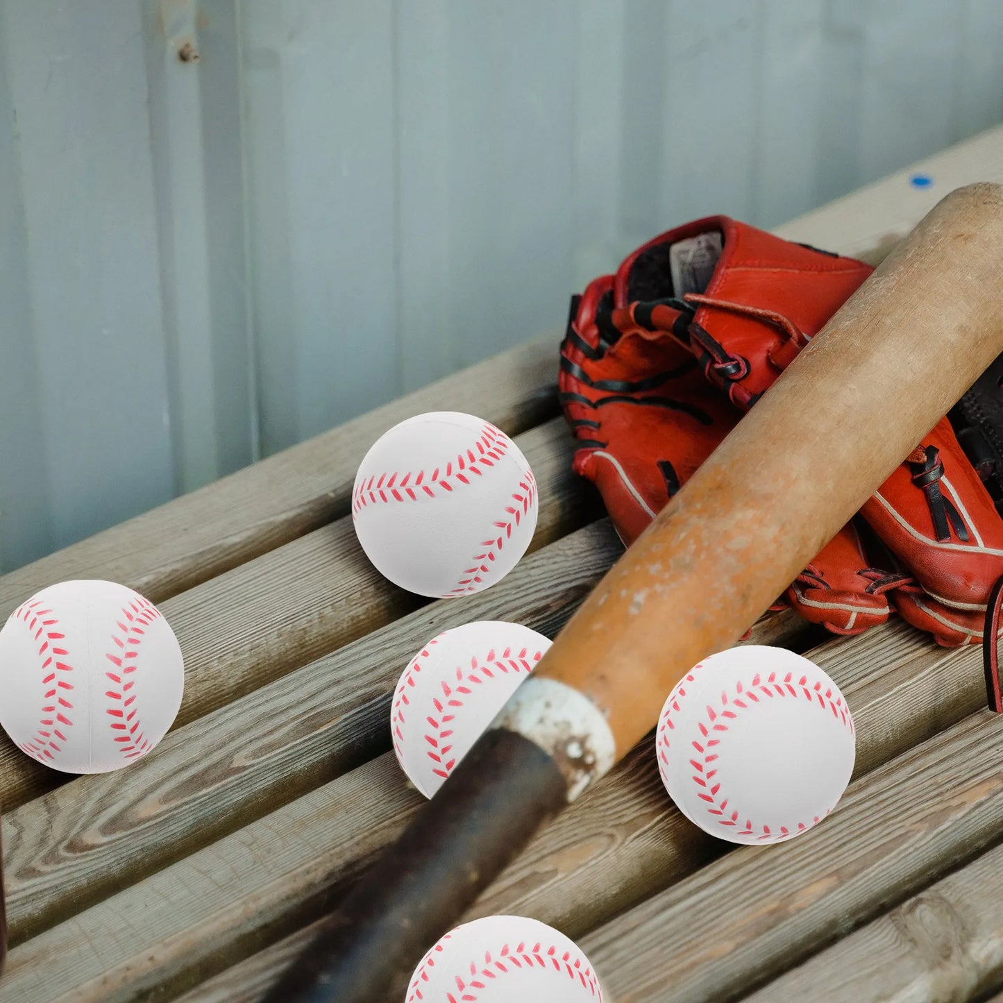 6Pcs Sponge Training Baseball Pitching Batting Kids Tennis Balls Bases Softball Sports Pu Practice Baseball Outdoor sports