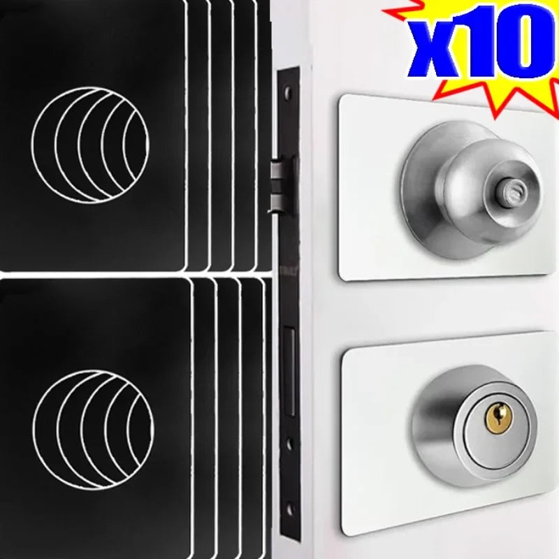 Door Lock Repair Board Cover Circular Stainless Steel Plates Garage Door Handle Plate Covers Patch Reinforcement Plates Brackets