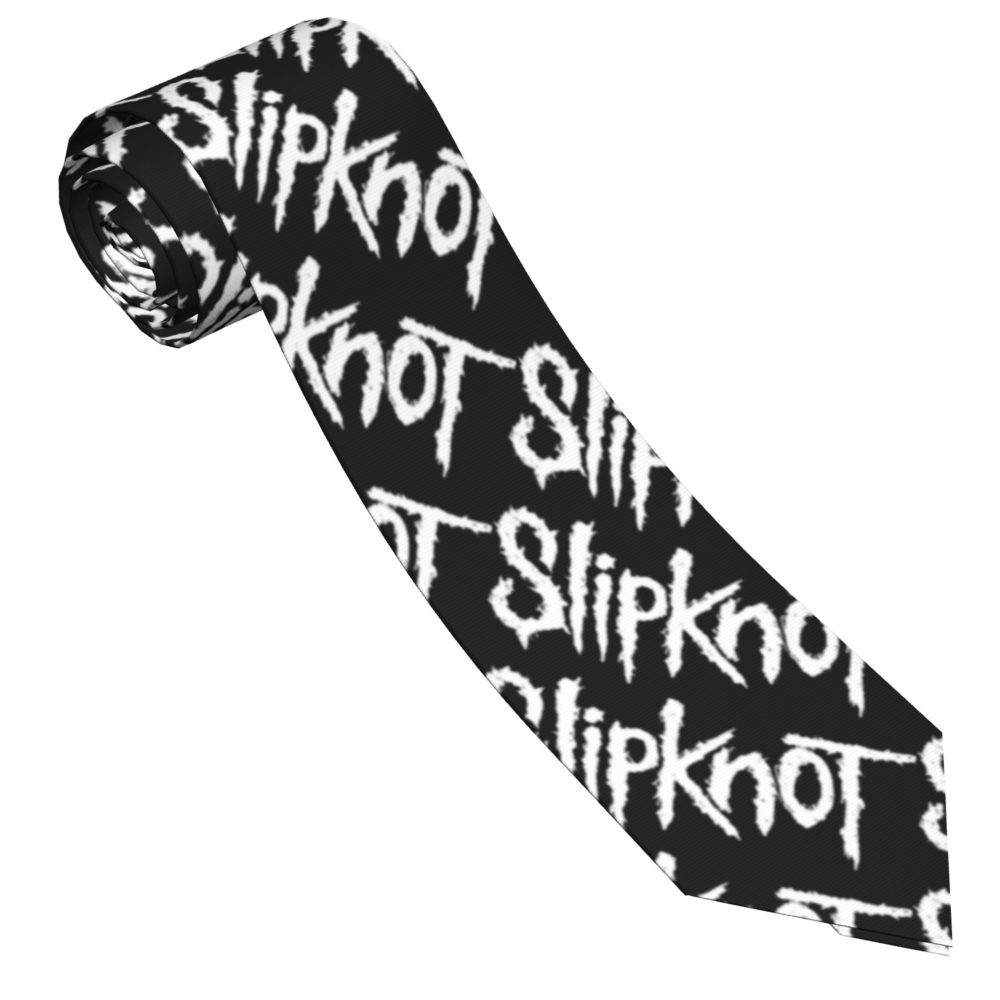 Slipknots Neckties Men's Customized Silk Heavy Metal Rock Music Gift Neck Tie for Office