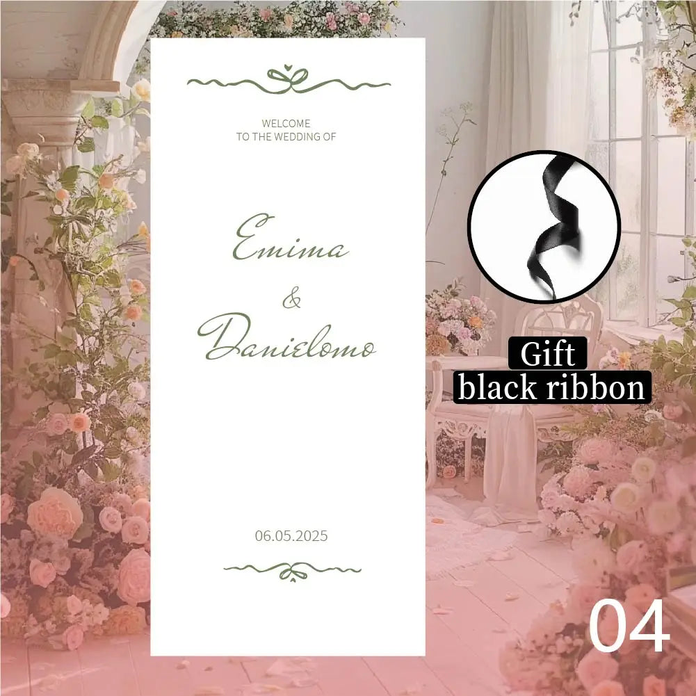 Personalized Wedding Customization, Ultra-Soft Velvet Fabric, Welcome Sign, Wedding Sign Fabric, Wedding Sign, White, Event Decoration, Wedding Decoration Flag, Bride Wedding, Outdoor Wedding