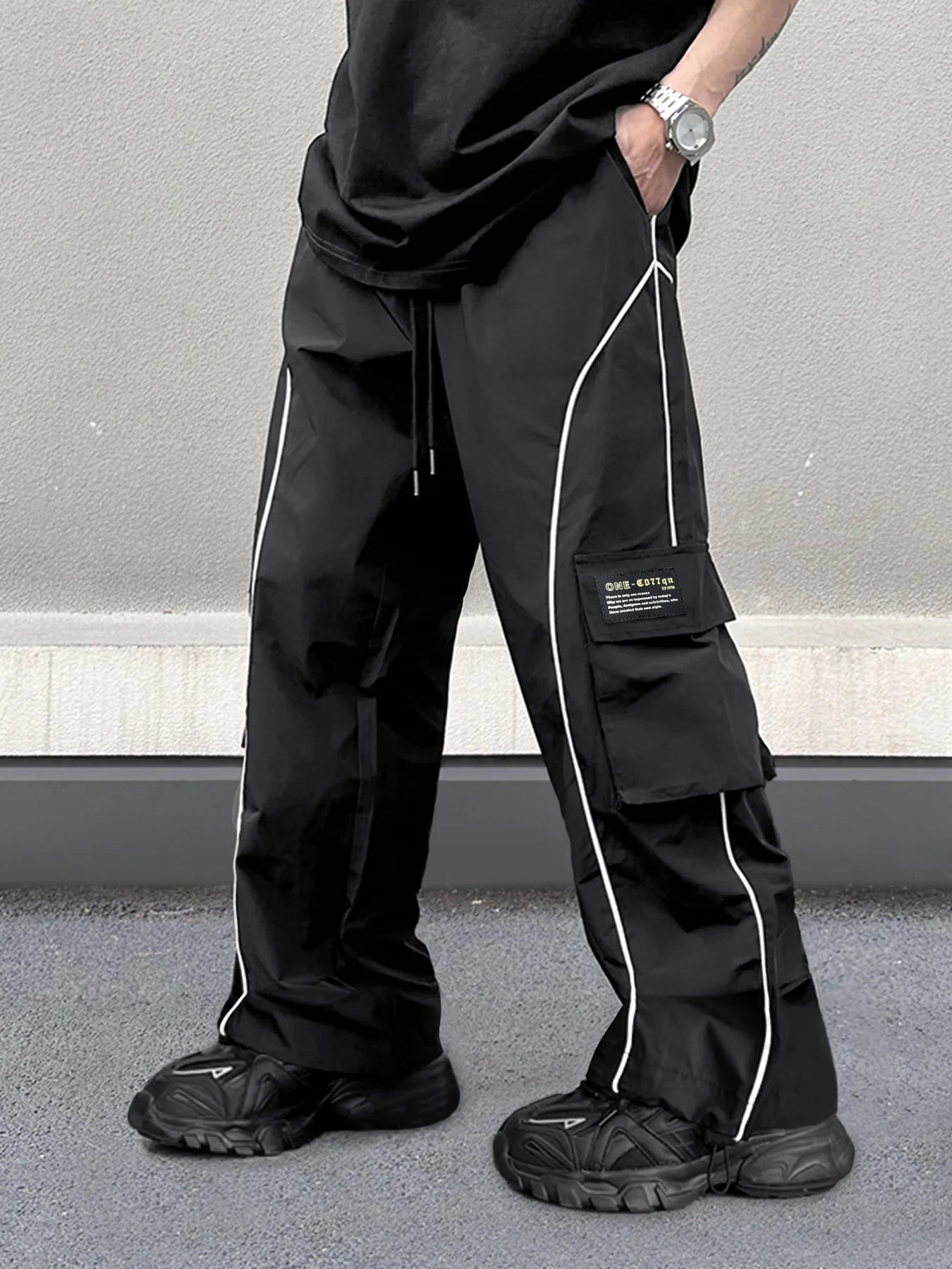 European and American Workwear Pants Men Summer New American Trendy Brand Fashion Loose Fit Casual Trousers