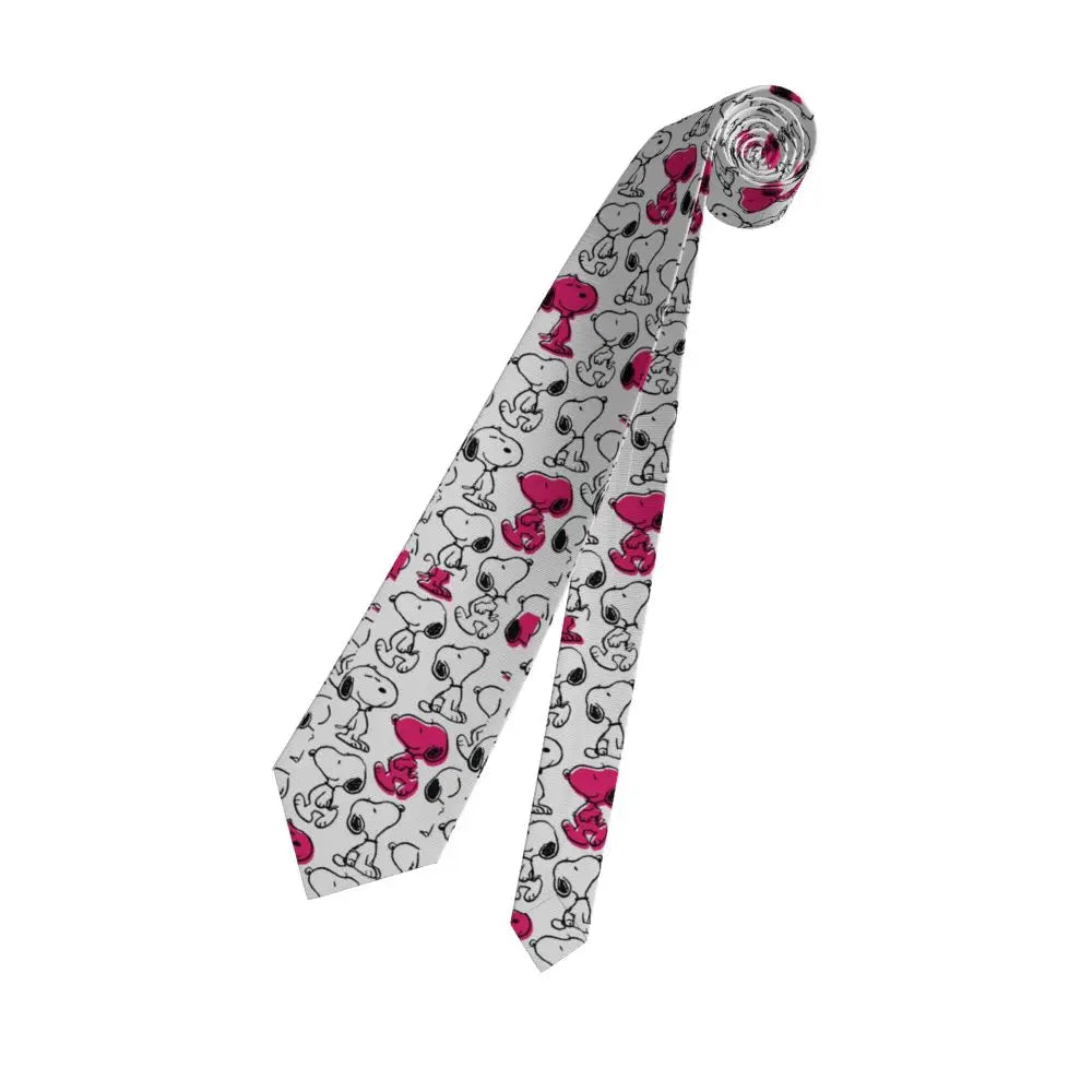 Snoopys & Woodstock Smile Giggle Laugh Neckties Silk 8 cm Neck Tie for Mens Shirt Accessories Cravat Wedding Accessories Office