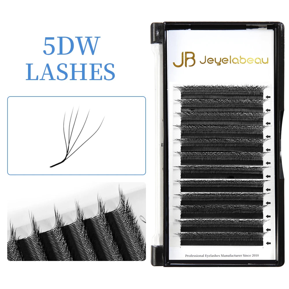 JB Jeyelabeau LU M Curl Eyelash Extensions W Shaped Eyelashes Cilios 3D 4D 5D High Quality Technologic Fiber Lashes Extension