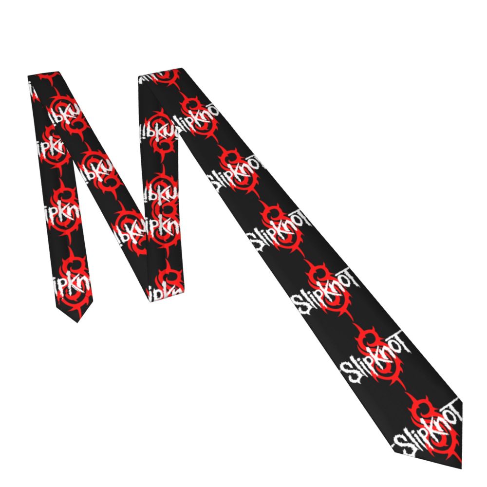 Slipknots Neckties Men's Customized Silk Heavy Metal Rock Music Gift Neck Tie for Office