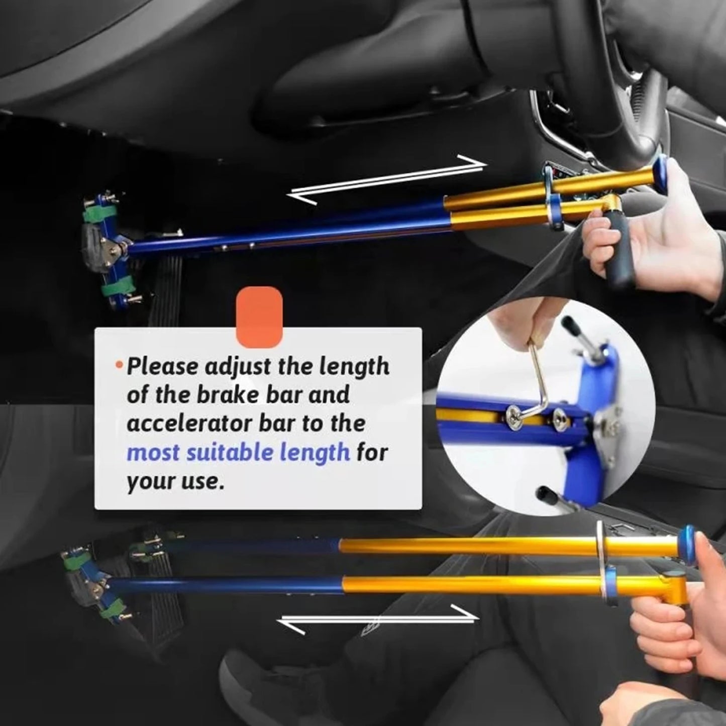 Handicap Driving Hand Controls For Disabled Drivers,Car Pedal Assist Controls,Left Or Right Hand
