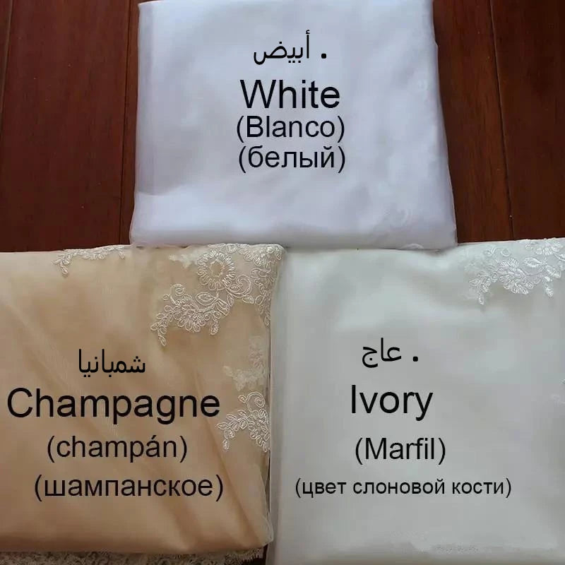 Muslim Wedding Dresses Hijab High Neck Long Sleeve A Line Bride Dress Chiffon Pearls Bridal Gown vestidos de novia Customized