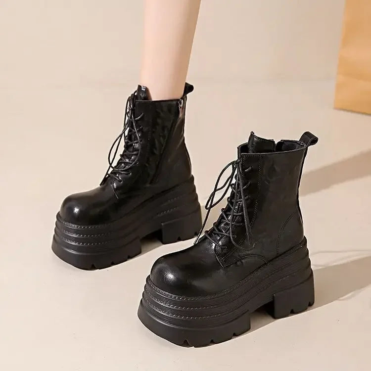 Women's Summer Thick Heel Sandals Slip-On Beachwear Casual Shoes Silk Upper Rubber Sole High Heel Comfortable Flat Footwear