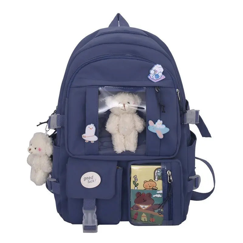 New! For Girls Backpack Cute School Bags For Student Teens Girls Pockets Women Laptop Backpack