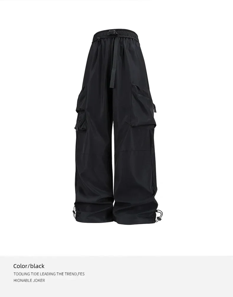 Men's high-end pants, trendy and versatile, cool and stylish teenage down pants, American straight-leg casual workwear pants