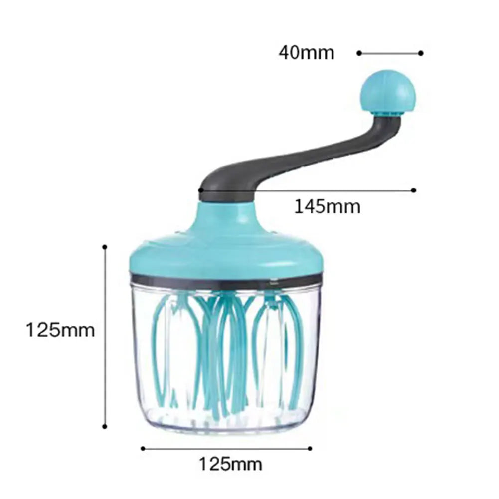 Manual Egg Beater Hand Cranked Cream Mixer Multi-Function Egg Whisk Blender Kitchen Baking Tool for Blending Whisking Beating
