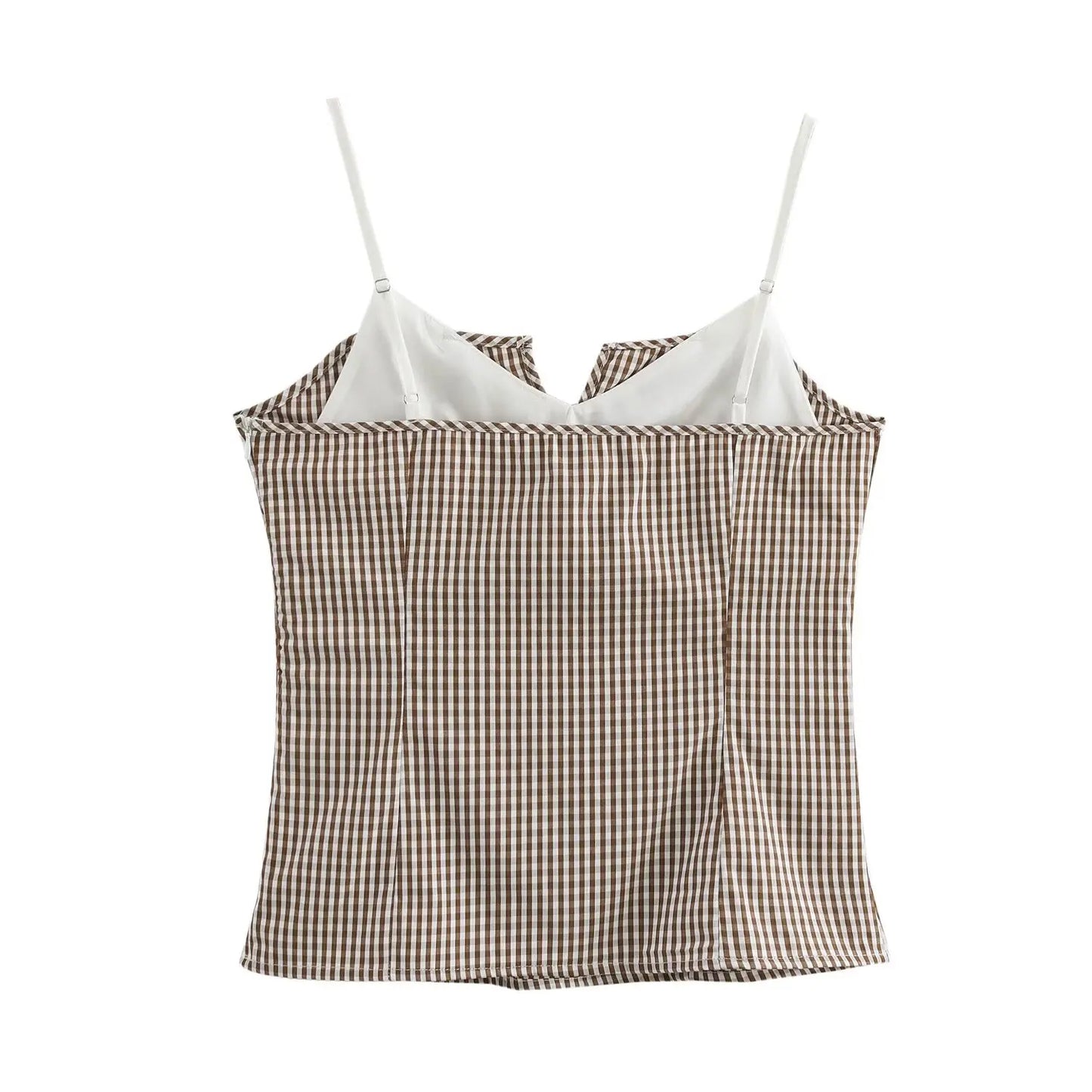 Women Summer Tanks & Camis Plaid Top Off Shoulder Sleeveless Sexy Top Y2k Vintage Clothes Women