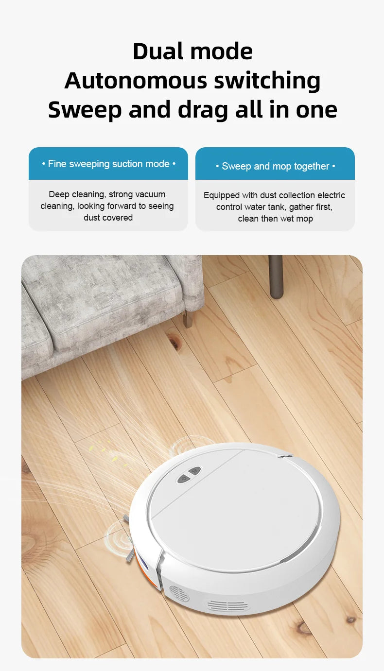 Robot Vacuum Cleaner, Fully Automatic Sweeping, Suction and Mopping Machine, Intelligent Three in One Lazy Vacuum Cleaner