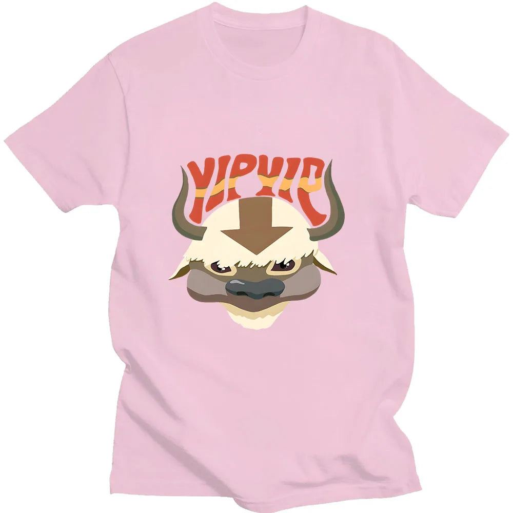 YIP APPA Game T Shirt Anime Print Cartoon O-neck Tee-shirt Short Sleeve Retro Harajuku Tshirt Camiseta Hombre Comic Cute Tops