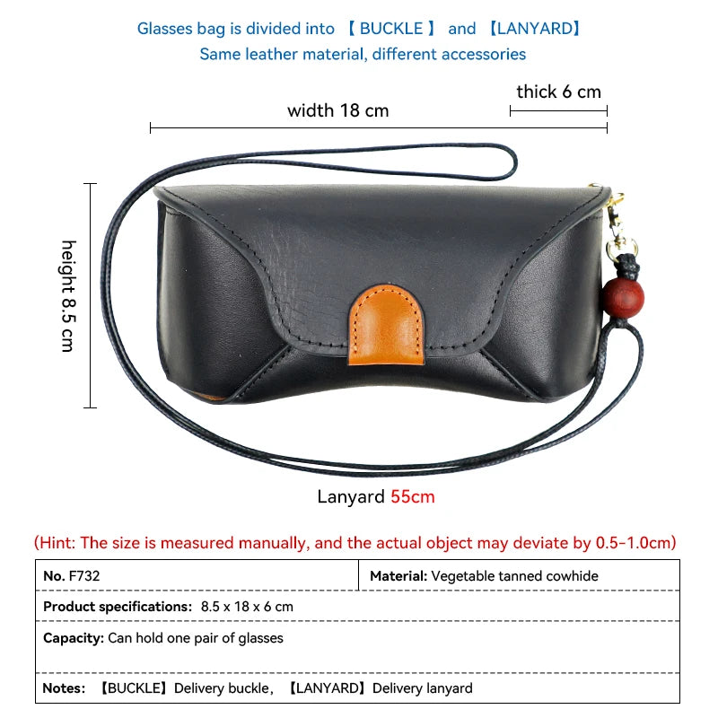 Genuine Leather Eye Glasses Bag for Eyeglass High Quality Handmade Causal Glasses Case Sunglasses Protector Pouch