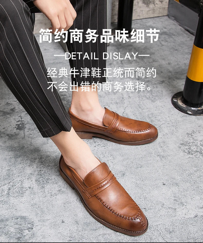High Quality Formal Shoes For Men Loafers Men Business British Wedding Social Leather Shoes Men’s Dress Shoes Leather Shoes Male