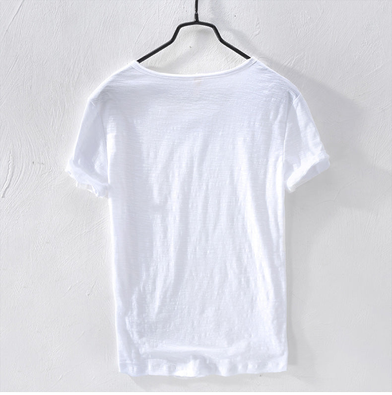 New Mens T Shirt Pure Color V Collar Short Sleeved Tops Tees Men T-Shirt 10colors slim Man T-Shirts Fitness For Male Clothes
