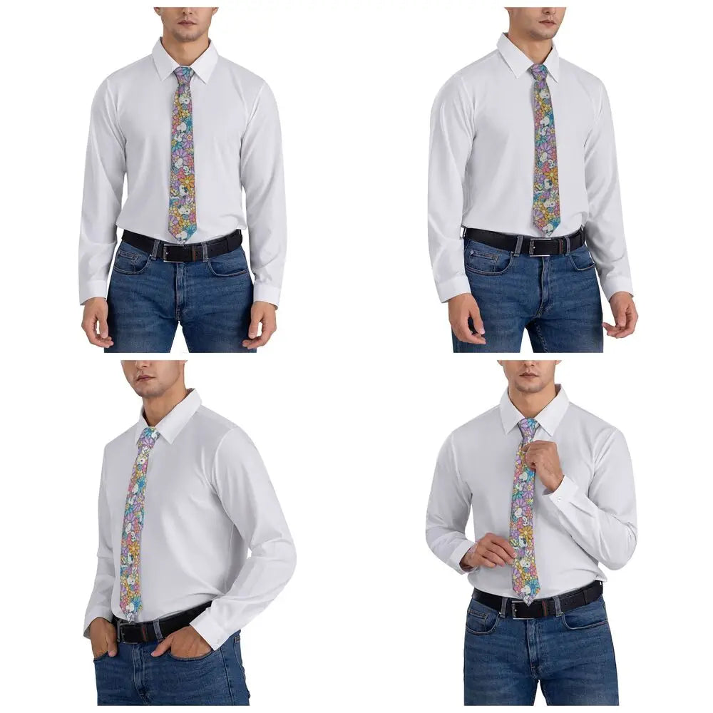 Personalized Fashion S-Snoopys Neckties Men Silk Cartoon Office Neck Tie