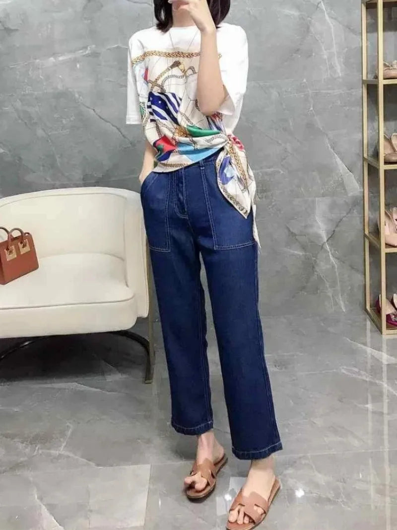 Tops Woman Short Sleeve Cotton Summer Outfit T Shirt for Women Baggy 2025 High Quality Korean Reviews Clothes Clearance Y2k Many