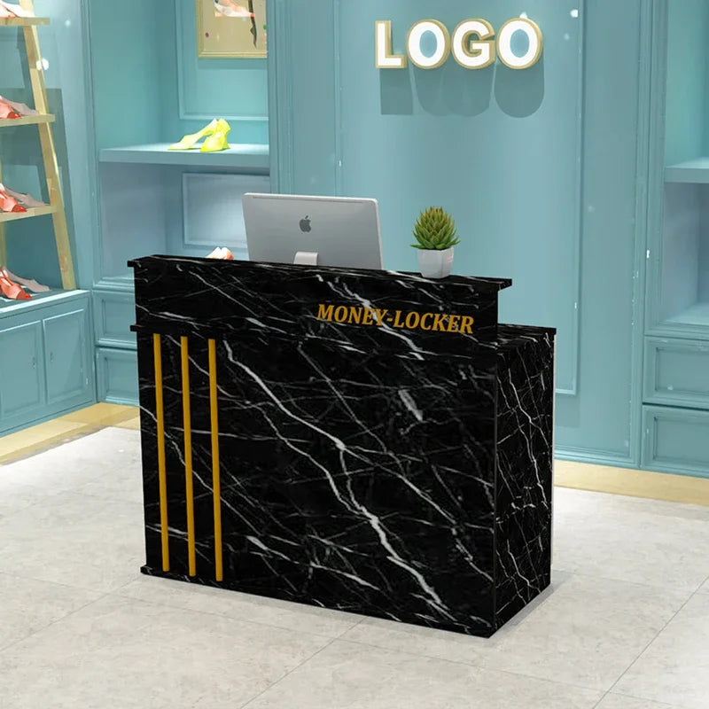 Modern Salon Bar Counter Simple Beauty Small Clinic Hair Salon Reception Desk Escritorio De Recepcion Commercial Furniture