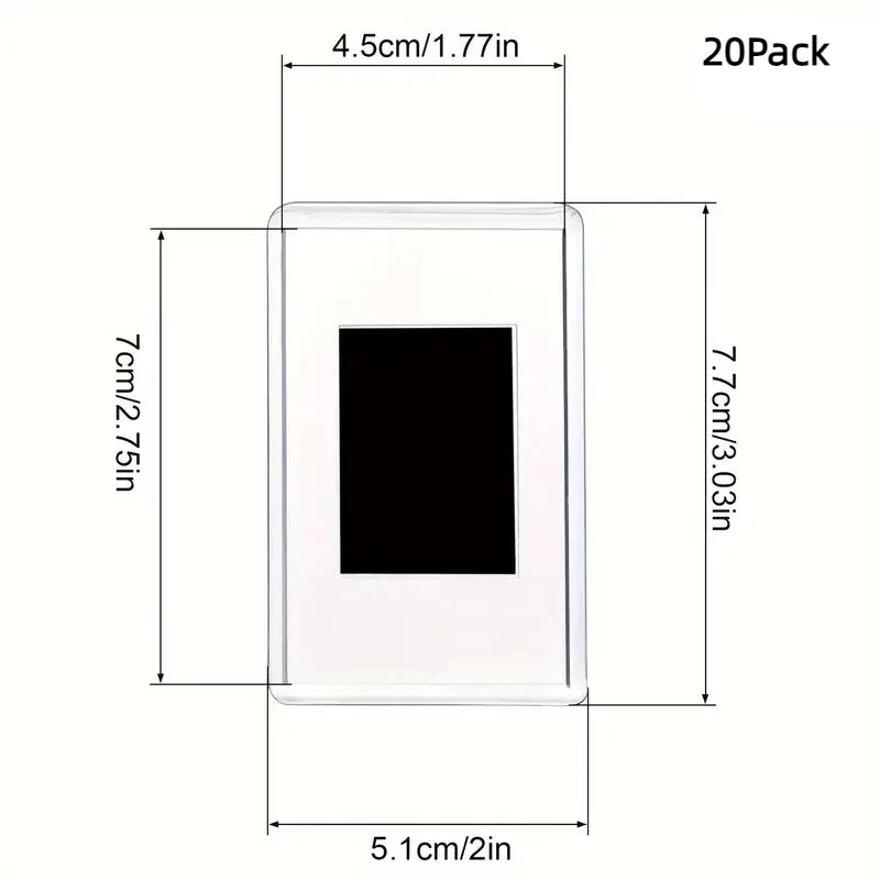 12/20/40Pcs Mini Blank Photo Frames Insert Fridge Magnets Magnetic Refrigerator Picture Frames