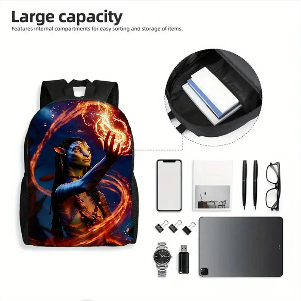 Science Fiction Movie Child School Backpack with Lunch Bags ,Pencil Bags ,School Bags for Boys Girls A-AvatarS Best Gift